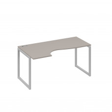 Стол эргономичный левый "Классика" на металлокаркасе QUATTRO мокко премиум / металлокаркас серый А4 С4 045 МП