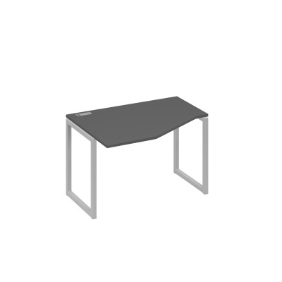 Стол "Техно" на металлокаркасе QUATTRO эргономичный левый антрацит премиум / металлокаркас серый А4 С4 051 АР