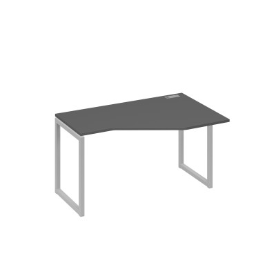 Стол правый "Техно" эргономичный металлокаркас QUATTRO антрацит премиум / металлокаркас серый А4 С4 054 АР