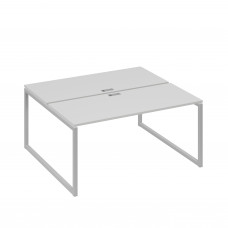 Рабочая станция (2х160) с опорами QUATTRO серый / металлокаркас серый А4 С4 175 СЕ