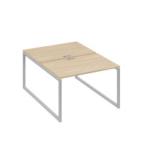 Станция офисная (2х120) на металлокаркасе QUATTRO дуб скандинавский / металлокаркас серый А4 С4 176 ДК