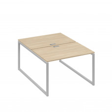 Станция офисная (2х120) на металлокаркасе QUATTRO дуб скандинавский / металлокаркас серый А4 С4 176 ДК