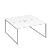 Станция (2х160) рабочая на каркасе QUATTRO белый премиум / металлокаркас серый А4 С4 178 БП