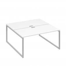 Станция (2х160) рабочая на каркасе QUATTRO белый премиум / металлокаркас серый А4 С4 178 БП