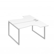 Рабочая станция каркас QUATTRO столы Классика (2х140) белый премиум / металлокаркас серый А4 С4 181 БП