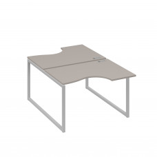 Рабочая станция столы Классика QUATTRO (2х120) мокко премиум / металлокаркас серый А4 С4 183 МП