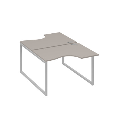 Рабочая станция столы Классика QUATTRO (2х120) мокко премиум / металлокаркас серый А4 С4 183 МП