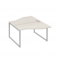 Рабочая станция со столами (2х140) Техно на каркасе QUATTRO дуб / металлокаркас серый А4 С4 187 ДШ