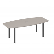 Стол 220 для переговоров фигурный на металлокаркасе UNO мокко премиум / металлокаркас антрацит А4 А1 114 МП