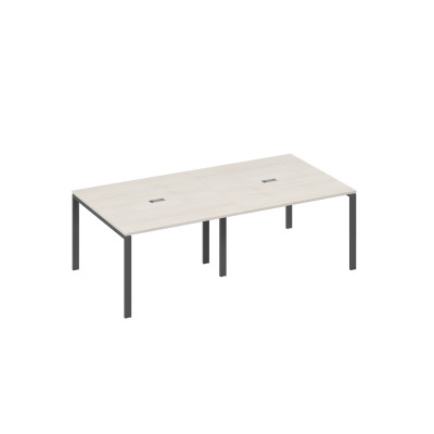 Стол 240 на металлокаркасе UNO переговорный дуб / металлокаркас антрацит А4 А1 131-2 ДШ