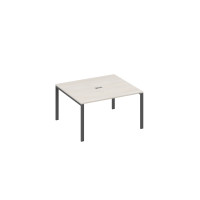 Стол 140 переговорный с металлокаркасом UNO дуб / металлокаркас антрацит А4 А1 132 ДШ