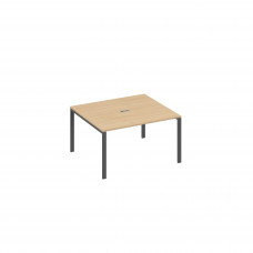 Стол 140 переговорный с металлокаркасом UNO натуральный дуб / металлокаркас антрацит А4 А1 132 НД