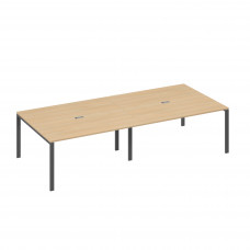 Стол 320x144 опоры UNO в переговорную натуральный дуб / металлокаркас антрацит А4 А1 136-2 НД