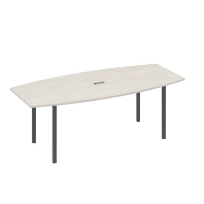 Стол для переговоров 220 с каркасом DUE дуб / металлокаркас антрацит А4 А2 114 ДШ