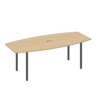 Стол для переговоров 220 с каркасом DUE натуральный дуб / металлокаркас антрацит А4 А2 114 НД