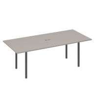 Стол переговорный 220 на металлокаркасе DUE мокко премиум / металлокаркас антрацит А4 А2 124 МП