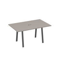 Стол 160 в переговорную металлокаркас TRE мокко премиум / металлокаркас антрацит А4 А3 121 МП