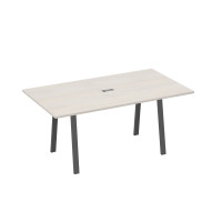 Стол 180 с металлокаркасом TRE для переговоров дуб / металлокаркас антрацит А4 А3 122 ДШ