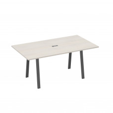 Стол 180 с металлокаркасом TRE для переговоров дуб / металлокаркас антрацит А4 А3 122 ДШ