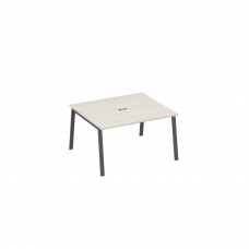 Стол 160 металлокаркас TRE в переговорную дуб / металлокаркас антрацит А4 А3 132 ДШ