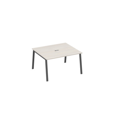 Стол 160 металлокаркас TRE в переговорную дуб / металлокаркас антрацит А4 А3 132 ДШ