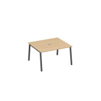 Стол 160 металлокаркас TRE в переговорную натуральный дуб / металлокаркас антрацит А4 А3 132 НД