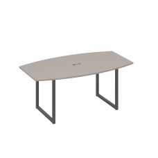 Стол для переговоров 180 на каркасе QUATTRO мокко премиум / металлокаркас антрацит А4 А4 112 МП