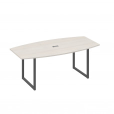 Стол переговорный 200 с металлокаркасом QUATTRO дуб / металлокаркас антрацит А4 А4 113 ДШ