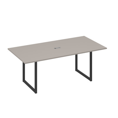 Стол 200 с металлокаркасом QUATTRO для переговоров мокко премиум / металлокаркас антрацит А4 А4 123 МП