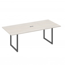 Стол 220 переговорный с металлокаркасом QUATTRO дуб / металлокаркас антрацит А4 А4 124 ДШ