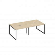 Стол 240 с каркасом QUATTRO переговорный дуб скандинавский / металлокаркас антрацит А4 А4 131-2 ДК
