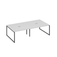 Стол 280 переговорный с опорами QUATTRO серый / металлокаркас антрацит А4 А4 135-2 СЕ