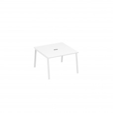 Стол 120 в переговорную металлокаркас TRE белый премиум / металлокаркас белый А4 Б3 131 БП