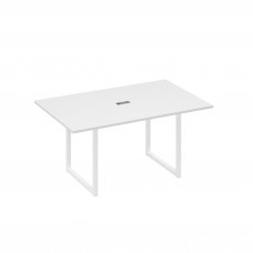 Стол 160 каркас QUATTRO для переговоров белый премиум / металлокаркас белый А4 Б4 121 БП