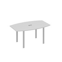 Стол 160 фигурный на металлокаркасе UNO для переговоров серый / металлокаркас серый А4 С1 111 СЕ