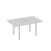 Стол для переговоров 160 прямой на каркасе DUE серый / металлокаркас серый А4 С2 121 СЕ