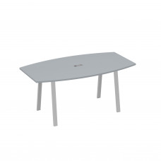 Стол 180 на опорах TRE для переговоров серый / металлокаркас серый А4 С3 112 СЕ