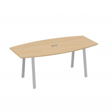 Стол для переговоров 200 на каркасе TRE натуральный дуб / металлокаркас серый А4 С3 113 НД