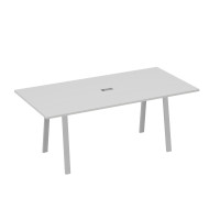 Стол 200 переговорный на металлокаркасе TRE серый / металлокаркас серый А4 С3 123 СЕ