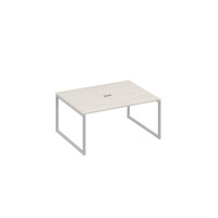 Стол 160 на опорах QUATTRO для переговоров дуб / металлокаркас серый А4 С4 133 ДШ