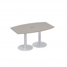 Стол 160x100 фигурный на опорах-колоннах для переговоров мокко премиум А4 ХР 111 МП