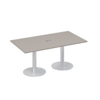 Стол 180 в переговорную на опорах-колоннах мокко премиум А4 ХР 122 МП