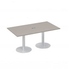 Стол 180 в переговорную на опорах-колоннах мокко премиум А4 ХР 122 МП