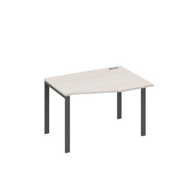 Стол правый "Техно" эргономичный на металлокаркасе UNO дуб / металлокаркас антрацит А4 А1 062 ДШ