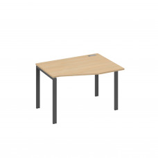 Стол правый "Техно" эргономичный на металлокаркасе UNO натуральный дуб / металлокаркас антрацит А4 А1 062 НД