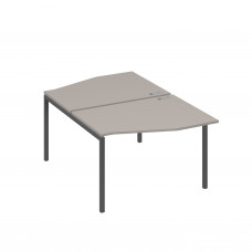 Рабочая станция металлокаркас DUE столы Техно (2х120) мокко премиум / металлокаркас антрацит А4 А2 189 МП