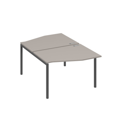 Рабочая станция металлокаркас DUE столы Техно (2х120) мокко премиум / металлокаркас антрацит А4 А2 189 МП