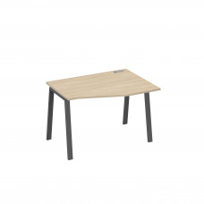 Стол правый "Техно" эргономичный на металлокаркасе TRE дуб скандинавский / металлокаркас антрацит А4 А3 062 ДК
