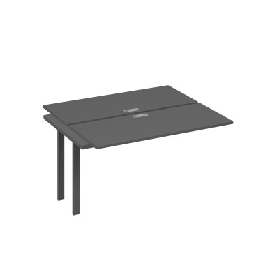 Секция стола рабочей станции на металлокаркасе UNO (2х140) антрацит премиум / металлокаркас антрацит А4 А1 171-1 АР