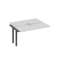 Секция стола рабочей станции на металлокаркасе UNO (2х140) серый / металлокаркас антрацит А4 А1 171-1 СЕ